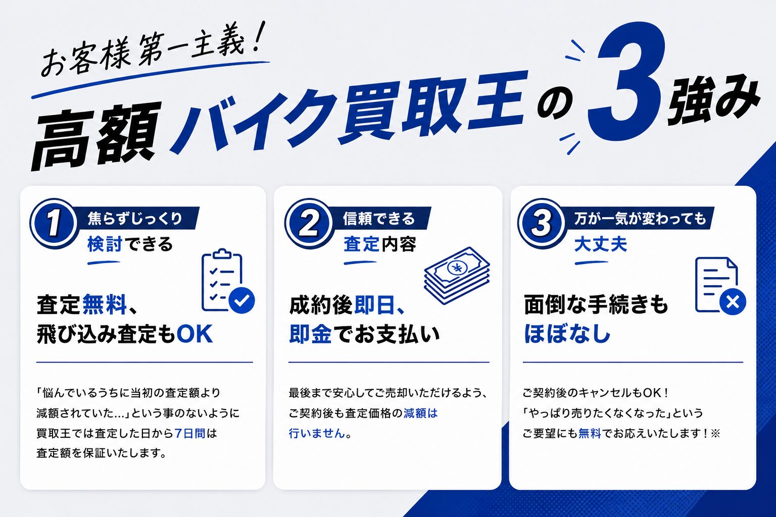 高額バイク買取王の強み